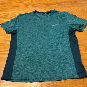 Women’s Running Nike Teal and Dark Green Sports Tee